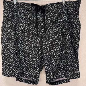 Calvin Klein Hawaiian Swim Board Shorts Size XXL 2XL Floral Black Teal New